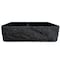 Novatto Reversible 60/40 Double Bowl Kitchen Sink in Black Granite with Natural Chiseled Apron NKS-DBNAN - alternate 3